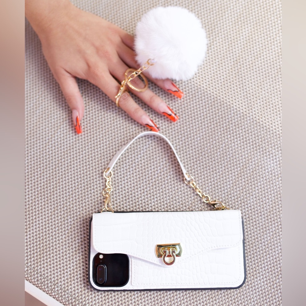 iPhone 11 Pro Wallet Case with PomPom Keychain